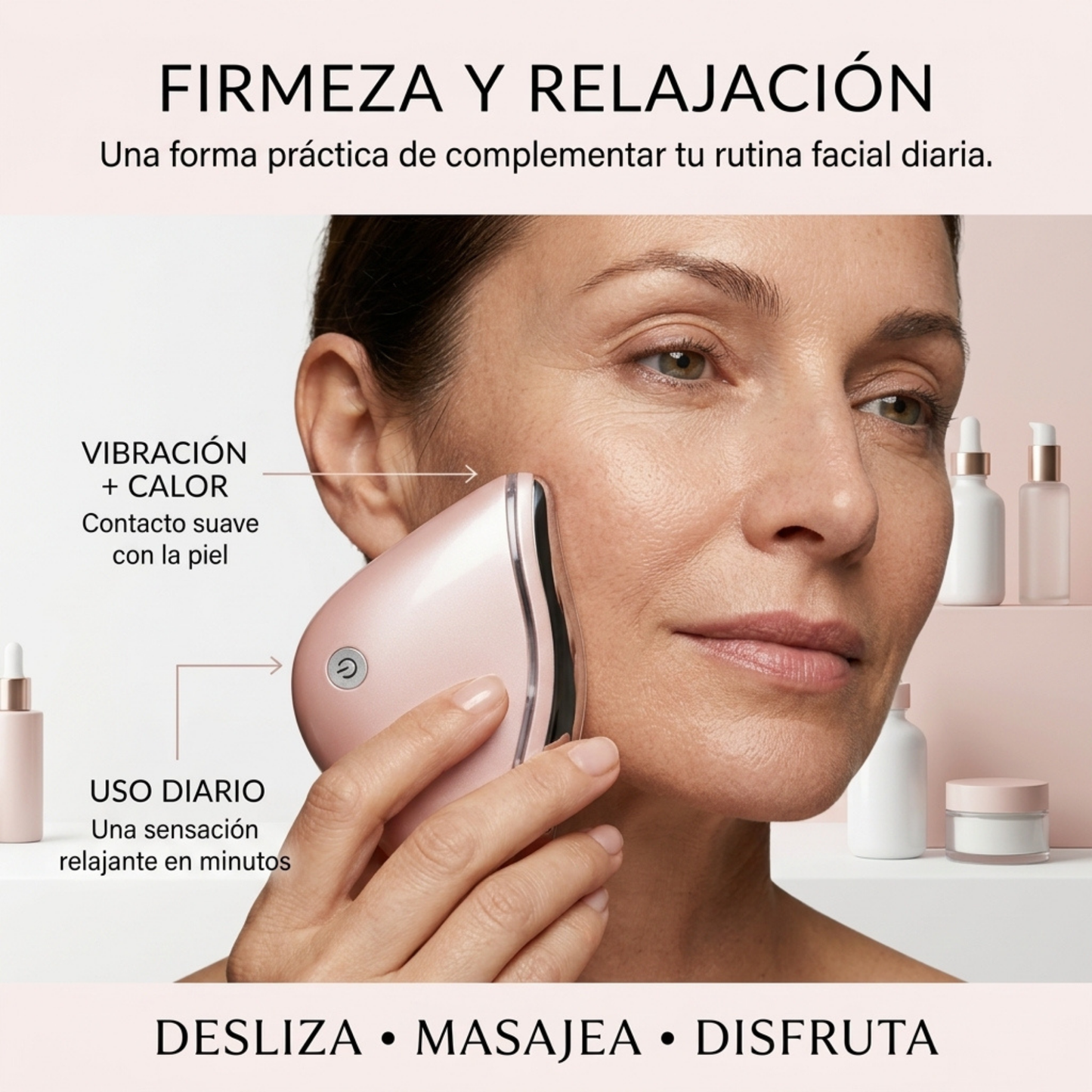 Masajeador Facial Eléctrico Gua Sha - Cuidado Facial Antiedad